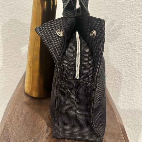 Hermes Handbag Tote PM Yell Line Canvas Gray  HERMES Authentic!!! - Picture 6 of 17